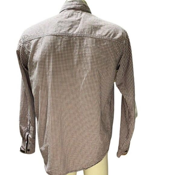 Columbia Men's Maroon/Blue Checked Button Down Shirt Size Medium - Picture 3 of 3